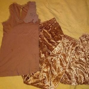 Cute purple pajama set.